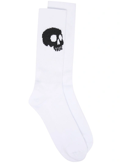 Shop Palm Angels Wool Socks In White