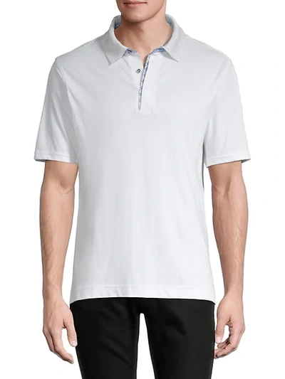 Shop Robert Graham Men's Jansen Polo T-shirt In White