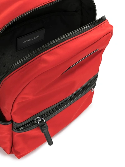Michael Kors Brooklyn Nylon Gabardine Backpack In Red ModeSens
