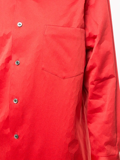Shop Junya Watanabe Layered Shirt Dress In Red
