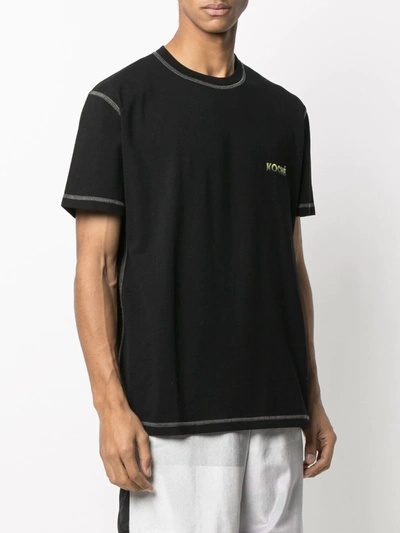 Shop Koché Embroidered Logo Crew Neck T-shirt In Black