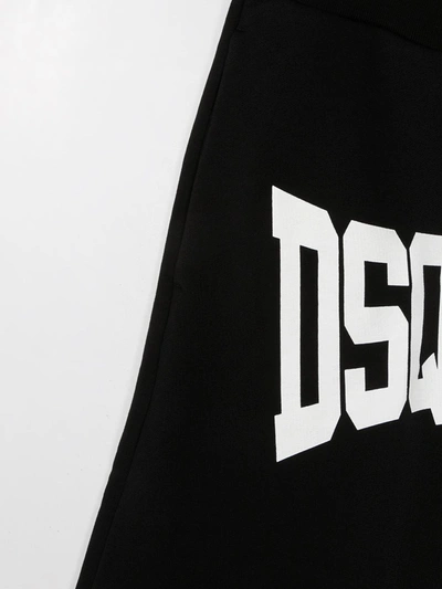 Shop Dsquared2 Teen Logo-print Track Shorts In Black