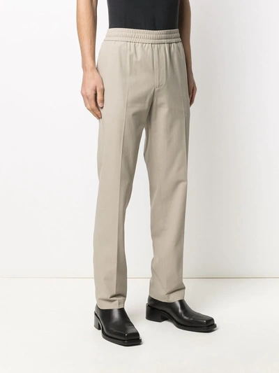 Shop Ferragamo Straight-leg Trousers In Neutrals