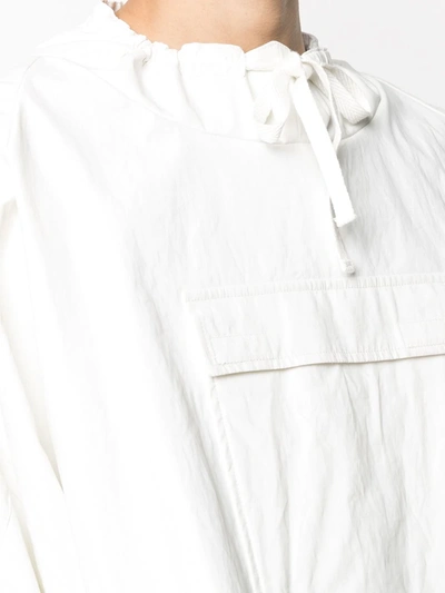 Shop Maison Margiela Drawstring Pullover In White