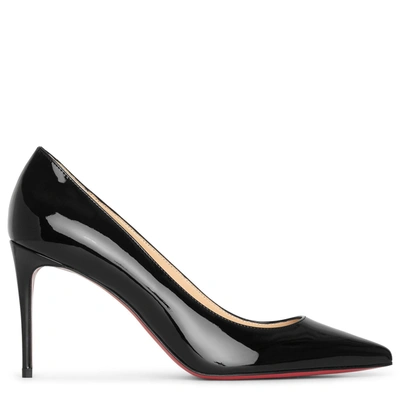 Shop Christian Louboutin Kate 85 Black Patent Pumps