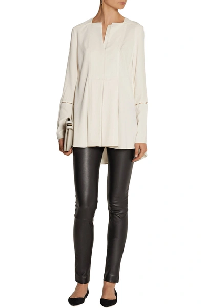 Shop The Row Moto Stretch-leather Leggings In Black