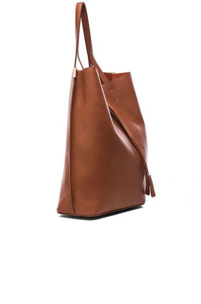 Shop Maison Margiela Leather Shopper Bag In Brandy