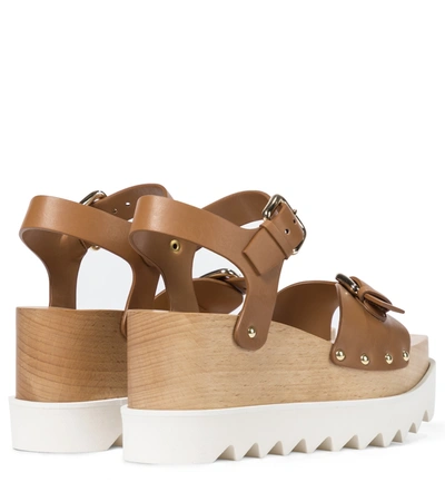 Shop Stella Mccartney Elyse Platform Sandals In Brown