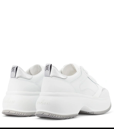 Shop Hogan Maxi I Active Leather Sneakers In White