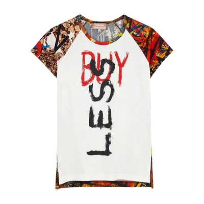 Shop Vivienne Westwood Buy Less Printed Cotton T-shirt In Multicoloured