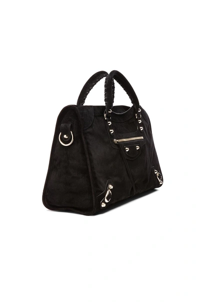 Shop Balenciaga Baby Daim Classic City In Black