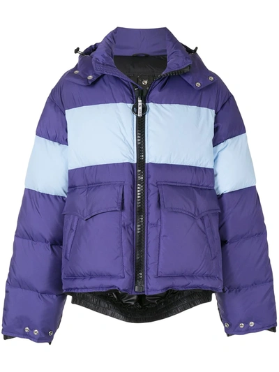 Shop Miharayasuhiro Reconstructed Quilted Coat In Purple