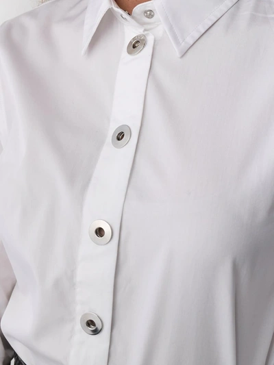 Shop Diesel Maxi Snap-fastened Shirt In White