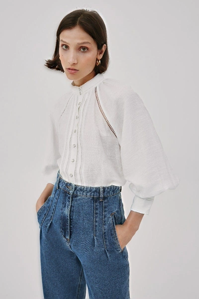 Shop C/meo Collective Border Shirt Ivory