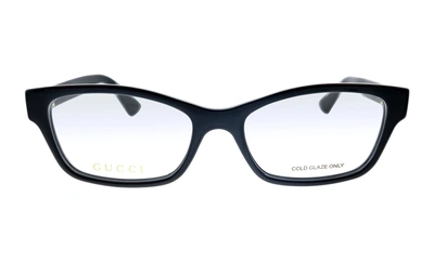 Shop Gucci Gg 0635o 001 Rectangle Eyeglasses In Demo