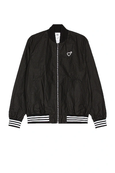 Shop Adidas X Human Made Tyvek Track Top In Black
