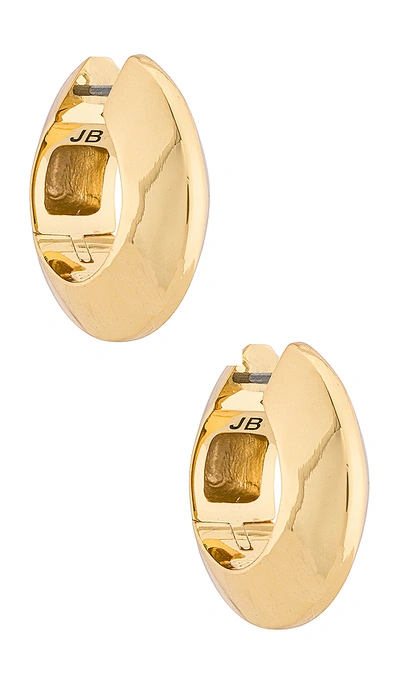 Shop Jenny Bird Wide Hinged Hoops Earrings In Gold