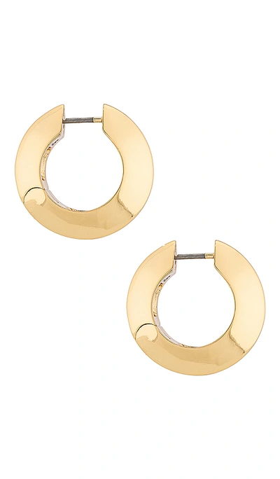 Shop Jenny Bird Wide Hinged Hoops Earrings In Gold