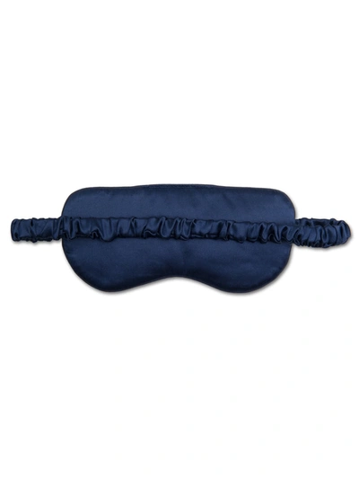 Shop Derek Rose Eye Mask Bailey Silk Satin Navy