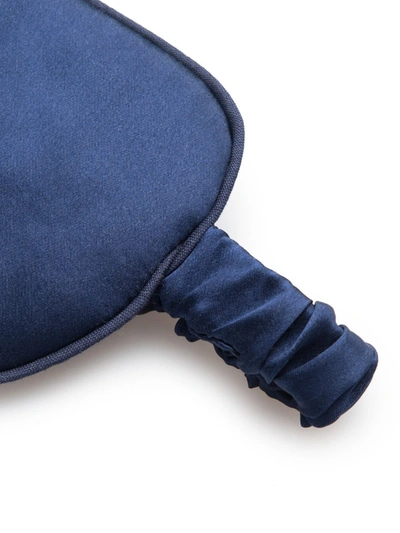 Shop Derek Rose Eye Mask Bailey Silk Satin Navy