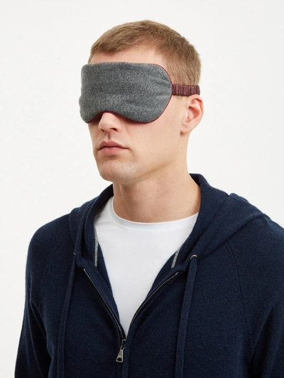 Shop Derek Rose Eye Mask Duke Cashmere Charcoal