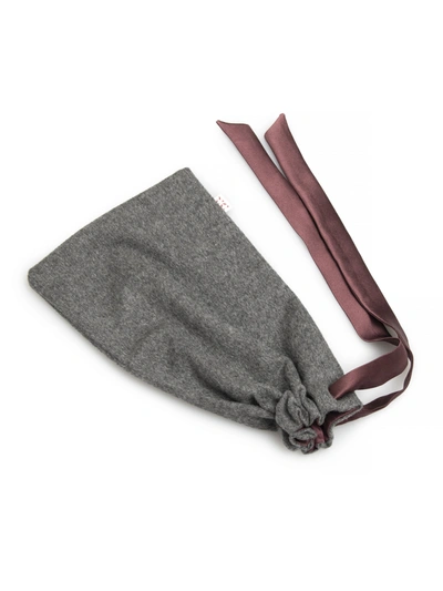 Shop Derek Rose Eye Mask Duke Cashmere Charcoal