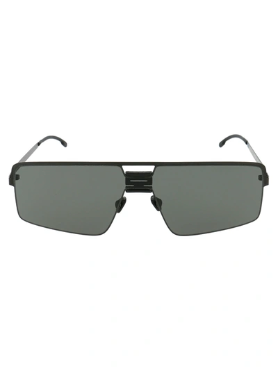 Shop Mykita Soy Sunglasses In 243 Mh1 Black/pitchblack