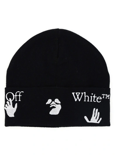 Shop Off-white Beanie In Black Whit