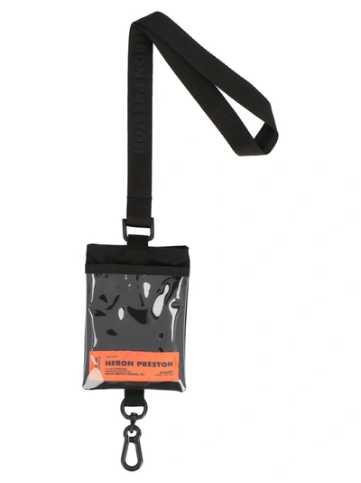 Shop Heron Preston Passport Key Chain Holder In Black