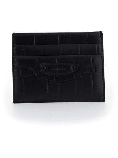 Shop Balenciaga Card Holder In Black