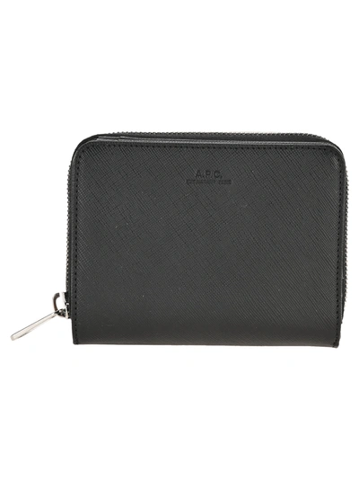 Shop Apc A.p.c. Emmanuel Compact Wallet In Black
