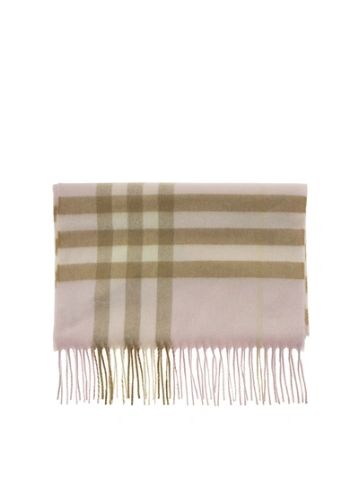 Shop Burberry The Classic Check Cashmere Scarf In Alabaster