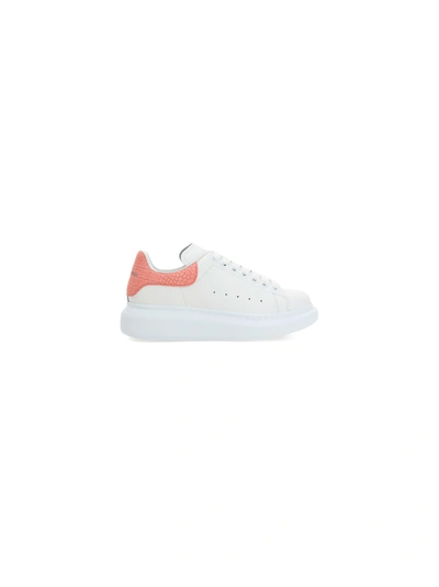 Shop Alexander Mcqueen Sneakers In White/rose Quartz