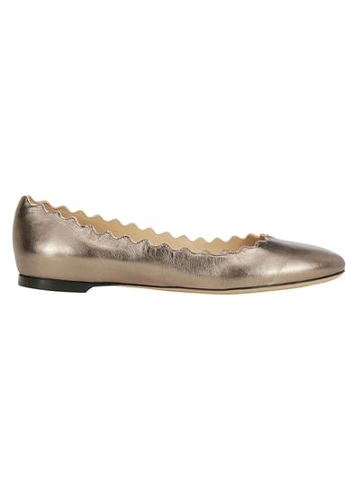 Shop Chloé Ballerinas In Silver