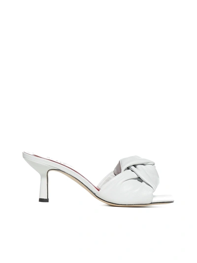 Shop By Far Lana Leather Sandals In White