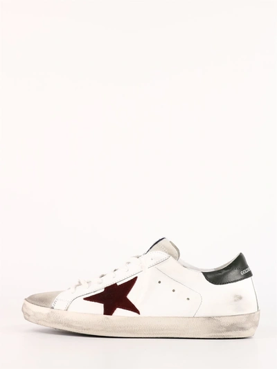 Golden Goose Super-star Sneakers In Leather With Insert And Star In Suede In White
