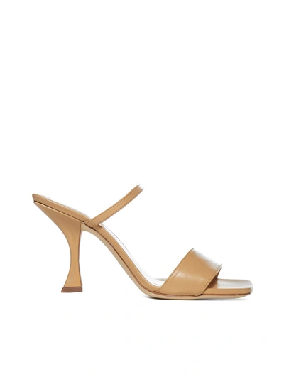 Shop By Far Nayla Leather Sandals In Nude