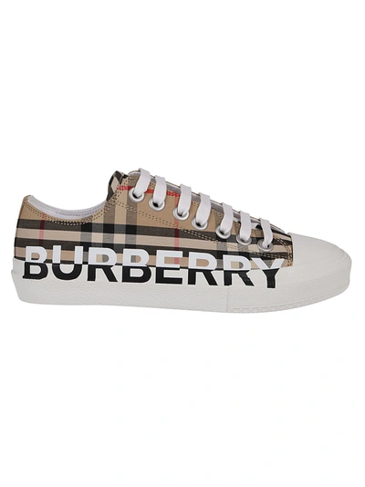 Shop Burberry Sneakers Larkhall In Archive Beige