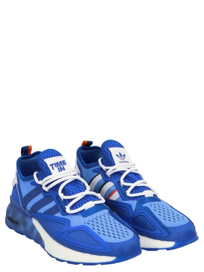 Shop Adidas Originals Ninja Zx 2k Boost Jr Shoes In Azzurro 