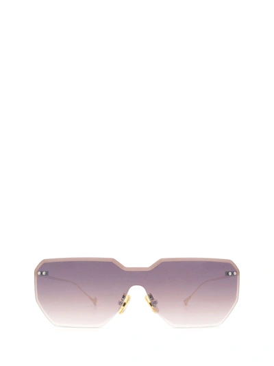 Shop Eyepetizer Brickel Gold Sunglasses In C.4-18f