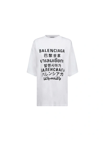 Shop Balenciaga T-shirt In White/black
