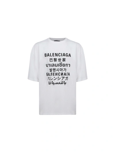 Shop Balenciaga T-shirt In White/black