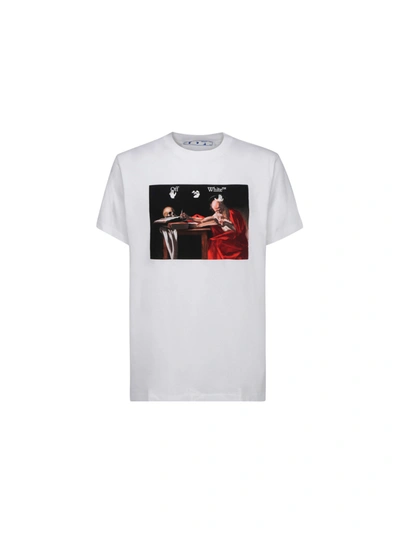 Shop Off-white T-shirt In White Red