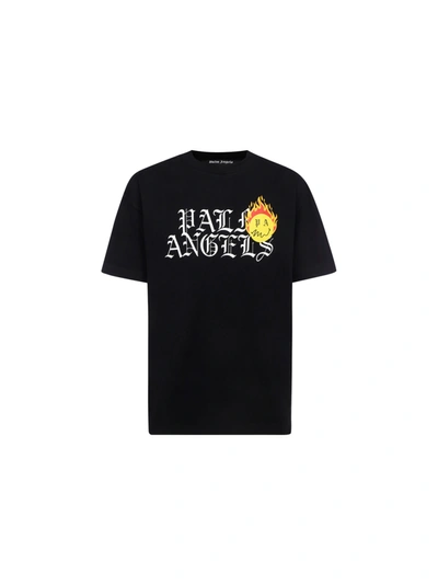 Shop Palm Angels T-shirt In Black Yell