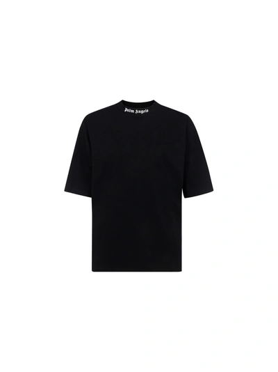Shop Palm Angels T-shirt In Black Whit
