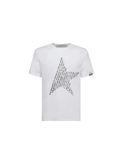 Shop Golden Goose T-shirt In White/black/grey