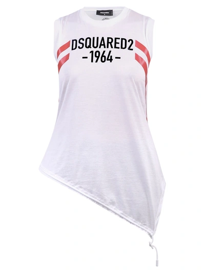 Shop Dsquared2 Branded Top In White