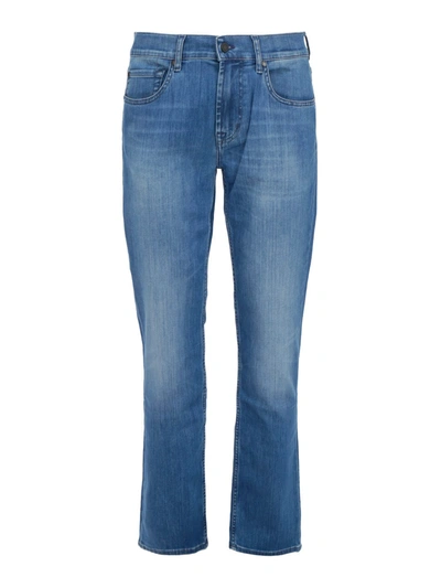 Shop 7 For All Mankind Slimmy Jeans In Mid Blue