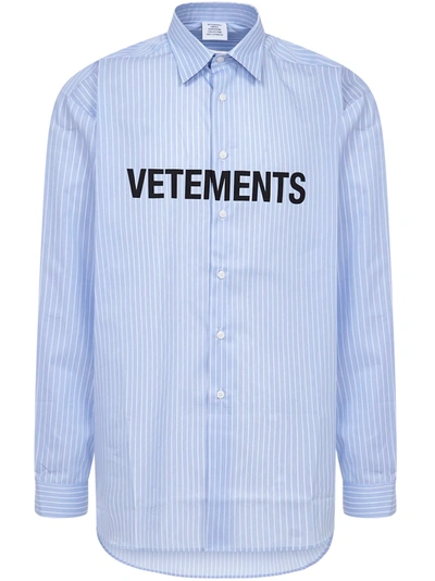 Shop Vetements Shirt In Blue