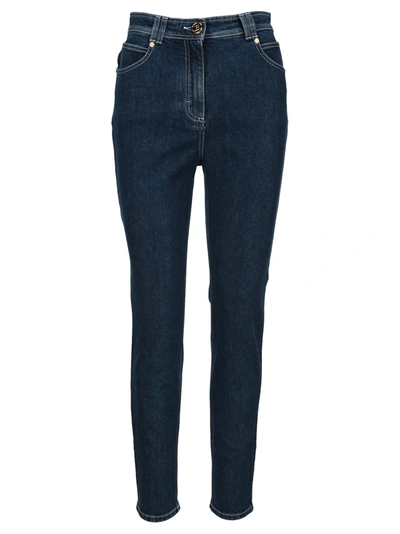 Shop Balmain Skinny Cut High-waisted Jeans In Blue